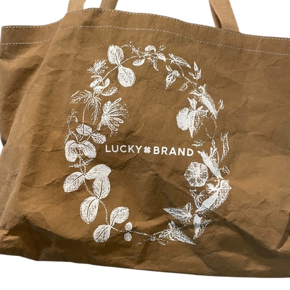 Lucky Brand Wood Pulp Reusable Compostable Biodegradable Shopping Bag Tote - Picture 3 of 6